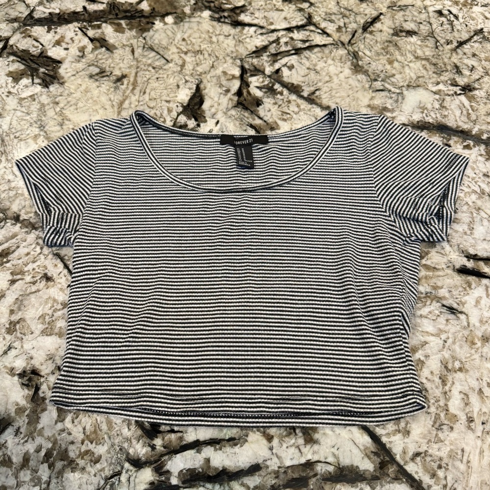 Forever 21 striped crop top